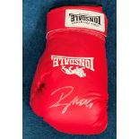 Lonsdale boxing glove signed by former heavyweight champion Ray Mercer. Raymond Anthony Mercer is
