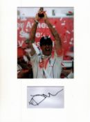 Cricket Michael Vaughan 16x12 overall mounted signature piece includes signed album page and a