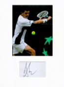 Tennis Tim Henman 16x12 overall mounted signature piece includes a signed album page and a