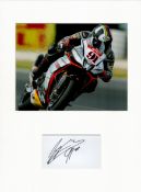 Motor Racing Leon Haslam 16x12 overall mounted signature piece includes a signed album page and