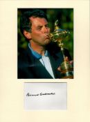 Golf Bernard Gallacher 16x12 overall mounted signature piece includes signed album page and a colour