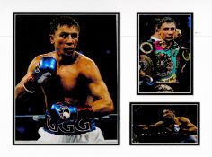 Boxing Gennady Golovkin 16x12 overall mounted signature piece includes signed colour photo and two