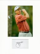 Golf Jim Furyk 16x12 overall mounted signature piece includes a signed album page and a colour