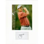 Golf Jim Furyk 16x12 overall mounted signature piece includes a signed album page and a colour