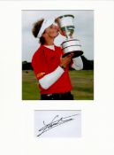 Golf Joost Luiten 16x12 overall mounted signature piece includes a signed album page and a colour