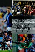 Everton Collection of 7 Signed Photos one black and white. Variation in sizes. Personally signed