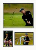 Golf Luke Donald 16x12 overall mounted signature piece includes a superb, signed colour photo and