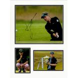 Golf Luke Donald 16x12 overall mounted signature piece includes a superb, signed colour photo and