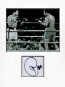 Boxing George Foreman 16x12 overall mounted signature piece includes signed album page and a vintage