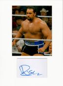 Rusev WWE 16x12 overall mounted signature piece includes signed album page and a superb colour photo