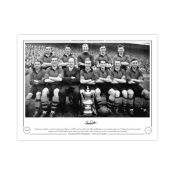 Autographed Sammy Smyth 16 X 12 Limited Edition B/W, Depicting The 1949 Fa Cup Winners - Wolves,