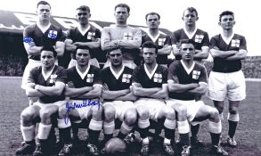 Autographed Northern Ireland 15 X 10 Photo - B/W, Depicting Players Posing For A Team Photo Prior To