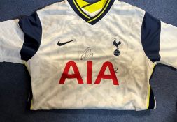Tottenham Hotspurs Defender Sergio Regulion Hand signed Nike Tottenham Shirt. Number 23 Bergwijn