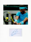 Tennis Rafael Nadal 16x12 overall mounted signature piece includes signed album page and a