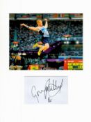 Athletics Greg Rutherford 16x12 overall mounted signature piece includes a signed album page and a