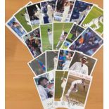 England Cricket collection 19 signed 6x4 Colour photo cards from players past and present names