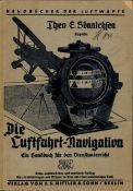 WWII Luftwaffe original 1940 navigation handbook around 200 pages. Good condition. All autographs