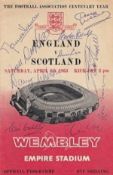 Autographed England V Scotland Programme, International At Wembley In 1963, Signed To The Front