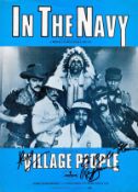 VILLAGE PEOPLE 'In The Navy' Sheet Music signed by Randy Jones, Glenn Hughes (1950-2001) and Alex