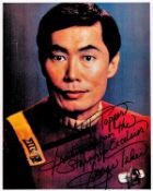 George Takei signed 10x8 colour photo. Dedicated. American actor and activist. He is internationally