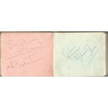 Vintage autograph album filled with 1950s Pakistan touring cricket team. The book itself shows