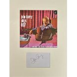 JOHN BARRY (1933-2011) signed card Overmounted beneath John Barry Plays 007 Photo. Overall size