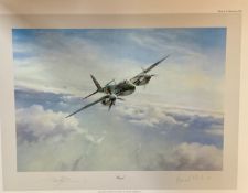 WW2 Robert Taylor Colour 24x20 Print Titled 'Mosquito' Hand signed by Leonard Cheshire in pencil,