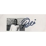 PELE Football Legend signed Brazil Picture Page. Good condition. All autographs come with a