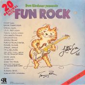 FUN ROCK LP Record signed to the Cover by Little Eva (1943-2003) and Tommy Roe. Good condition.