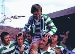 Autographed Billy Mcneill 16 X 12 Photo - , Celtic Captain Billy Mcneill Being Chaired By Team Mates