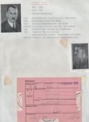 WWII, Hermann Esser vintage collection featuring a delivery note, return receipt, an infor4mation
