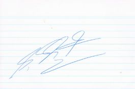 Motor Racing, Michael Schumacher signed 6x4 lined white card in blue biro. Schumacher (born 3
