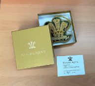 Royal Highgrove Crest limited edition Christmas decoration. This hand embroidered luxury