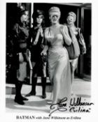 June Wilkinson signed vintage 10x8 black and white Batman promo photograph picturing a scene