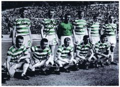 Autographed Celtic 16 X 12 Photo - Colorized, Depicting Players Posing For A Team Photo Prior To A