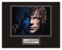 Stunning Display! Game Of Thrones Peter Dinklage hand signed professionally mounted display. This