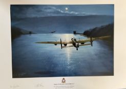 Ww2 G L Wright Multi Signed Colour 23x16 Print Titled 'This Is Bloody Dangerous'. Hand Signed In.