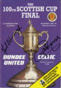 Autographed Celtic V Dundee United Programme, Scottish Cup Final At Hampden Park In 1985, Signed