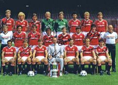 Autographed Man United 16 X 12 Photo - Col, Depicting A Wonderful Image Showing The 1983 Fa Cup
