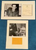 Politicians collection 3 superb, matted signature pieces includes James Callaghan, Jeremy Thorpe and