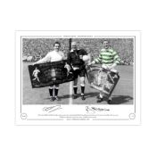 Autographed Billy Mcneill / Dave Mackay 16 X 12 Limited Edition - Colorized, Depicting A Wonderful