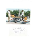 Desmond Llewelyn signature piece below colour photo. Good condition. All autographs come with a