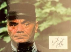 ERNEST BORGNINE (1917-2012) Actor 12x16 mounted Photo with signed card. Good condition. All