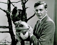David Attenborough signed 10x8 black and white photograph taken during Attenborough's younger
