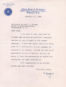 John Edgar Hoover TLS on headed paper dated 10th November 1944. Hoover (January 1, 1895 - May 2,