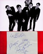 GERRY AND THE PACEMAKERS fully signed vintage Album Page by Gerry Marsden (1942-2021), Les