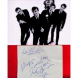 GERRY AND THE PACEMAKERS fully signed vintage Album Page by Gerry Marsden (1942-2021), Les