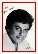 JOHNNY MATHIS Singer signed 1991Tour Programme. Good condition. All autographs come with a