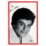 JOHNNY MATHIS Singer signed 1991Tour Programme. Good condition. All autographs come with a