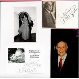 Carlo Ponti and Sophia Loren signed collection. 4 items in total. Good condition. All autographs